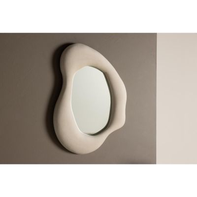 Svea Luciana organische spiegel - 49 x 70 cm - velvet - beige