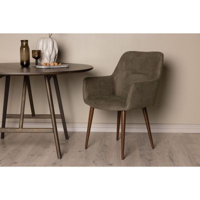 Svea Savo eetkamerstoel - linnen - bruin