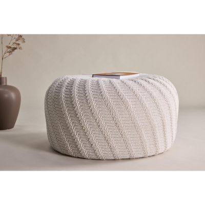 Svea Turner poef - ø60 cm - créme
