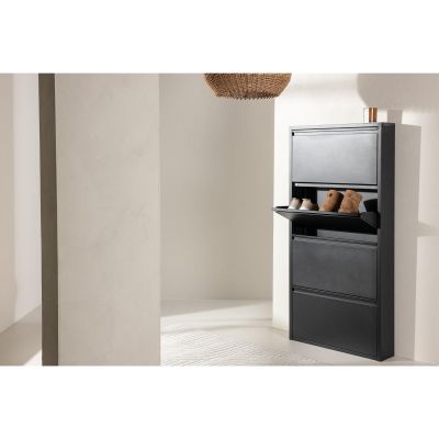 Svea Raiya schoenenkast - 136 x 65 cm - zwart