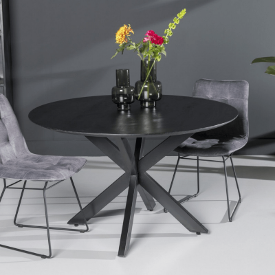 Livingfurn Oslo eettafel rond zwart