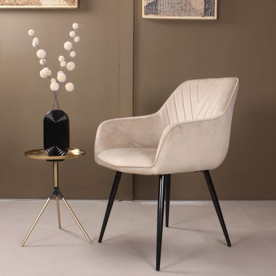 DS4U Gaby armstoel velvet champagne - OUTLET B