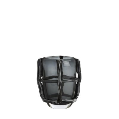 Light & Living Ashoro vaas 19x14x22 cm - glas grijs