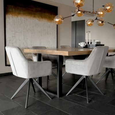 Kick Tom draaibare eetkamerstoel velvet