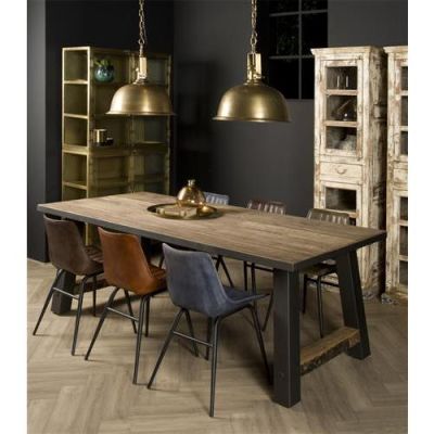Tower Living Nano eettafel - 180 cm - bruin
