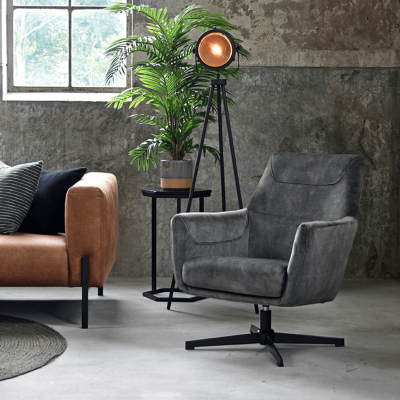 Label51 Toby fauteuil draaibaar velvet