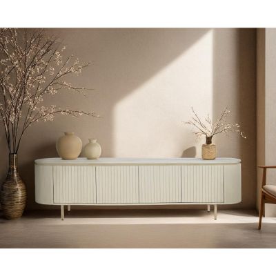 Livingfurn Patou tv-meubel hout 210 cm - ivoor