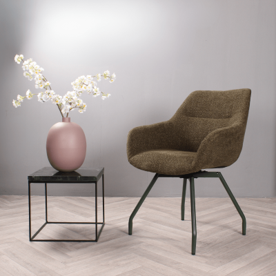 DS4U Rosario eetkamerstoel met groene poot - groen