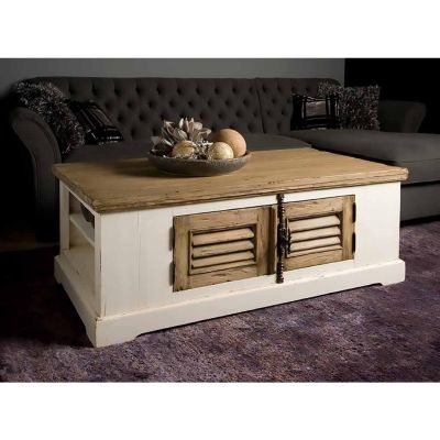 Tower Living Amanda salontafel met vakken - 135 cm - wit