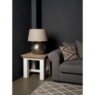 Tower Living Parma bijzettafel vierkant - 60 cm - wit