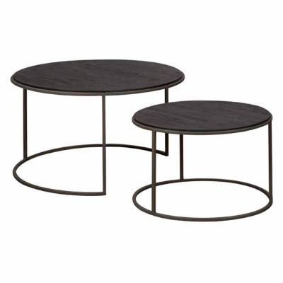 Tower Living Spello bijzettafel set rond vanaf 58 cm - grijs