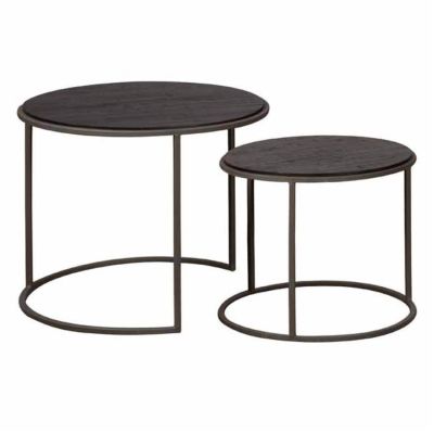 Tower Living Spello bijzettafel set rond vanaf 45 cm - grijs